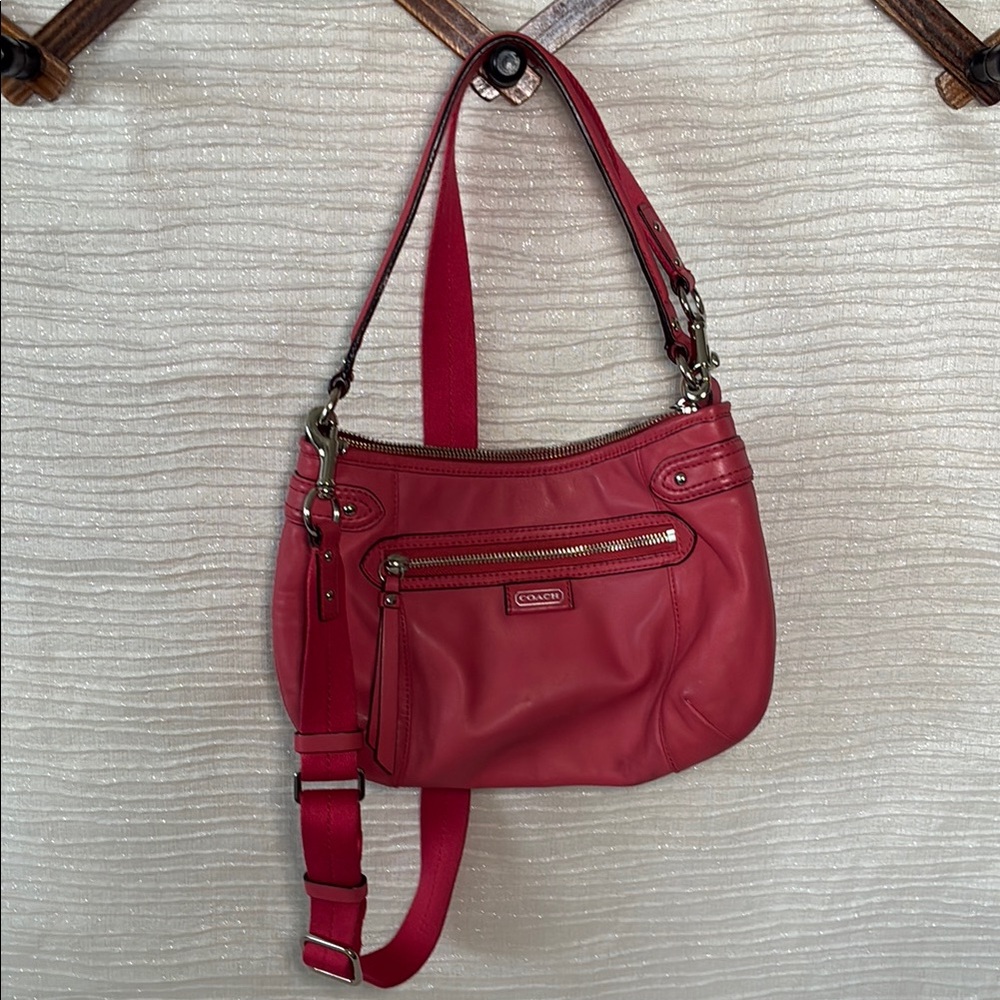 Coach Pink Crossbody Bag with Adjustable Strap